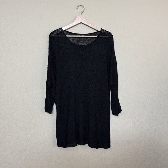 Barbara Who? Tops - Barbara Who? Top women one size 3/4 sleeve sheer mesh tunic sweater dress black